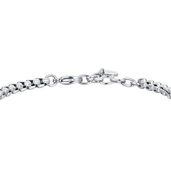 BRAZALETE DE ACERO PARA HOMBRE ELEMENTOS DE CERÁMICA NEGRA