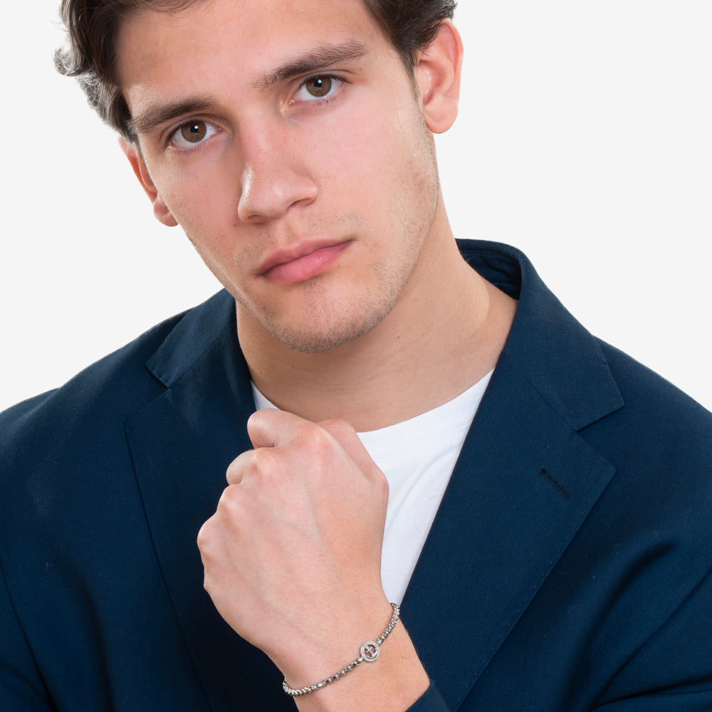 PULSERA DE ACERO PARA HOMBRE CON ANCLA