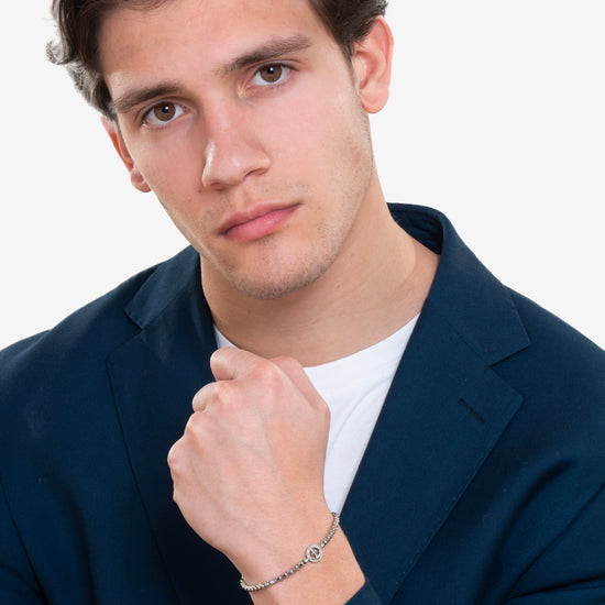 PULSERA DE ACERO PARA HOMBRE CON ANCLA