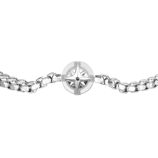 BRAZALETE DE ACERO PARA HOMBRE CON ROSA DE LOS VIENTOS