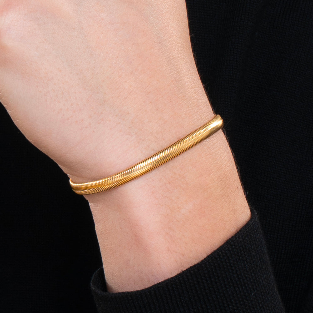 BRAZALETE DE HOMBRE IP ORO ACERO