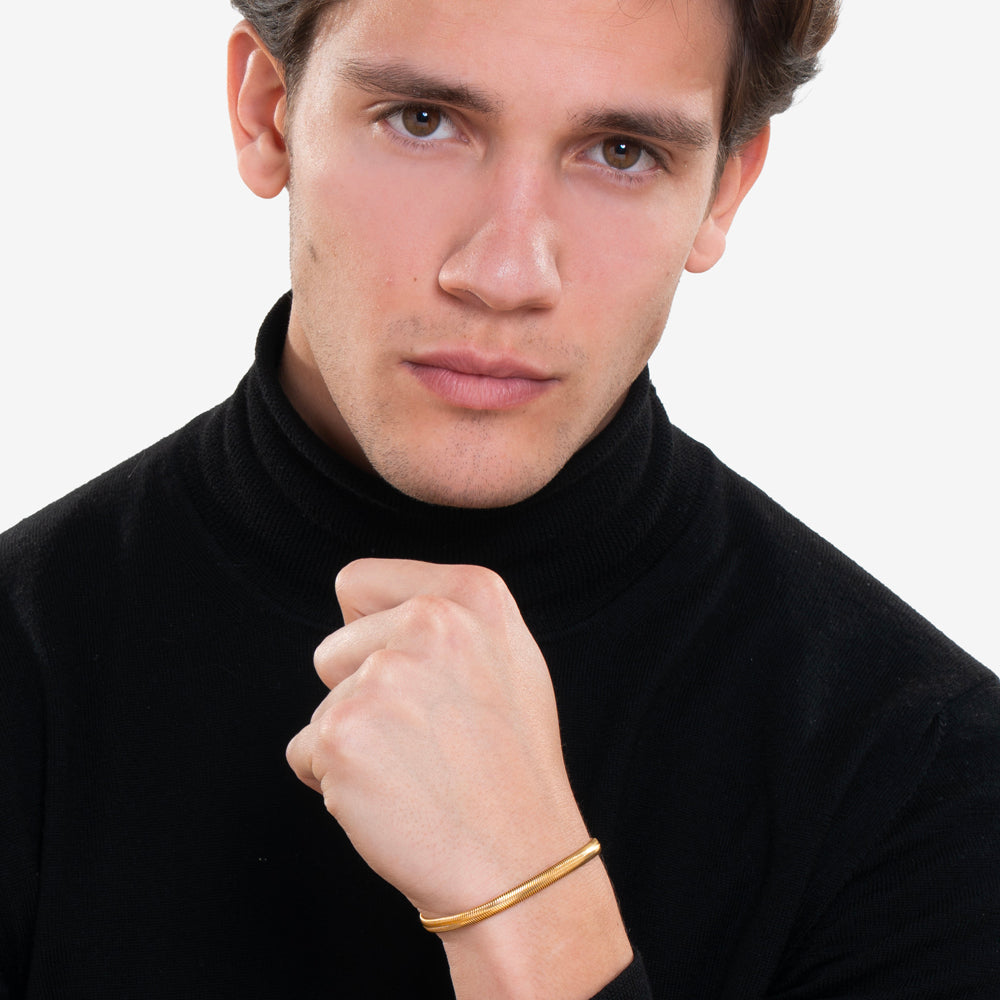 BRAZALETE DE HOMBRE IP ORO ACERO