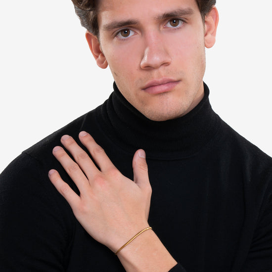 BRACCIALE UOMO IN ACCIAIO  IP GOLD