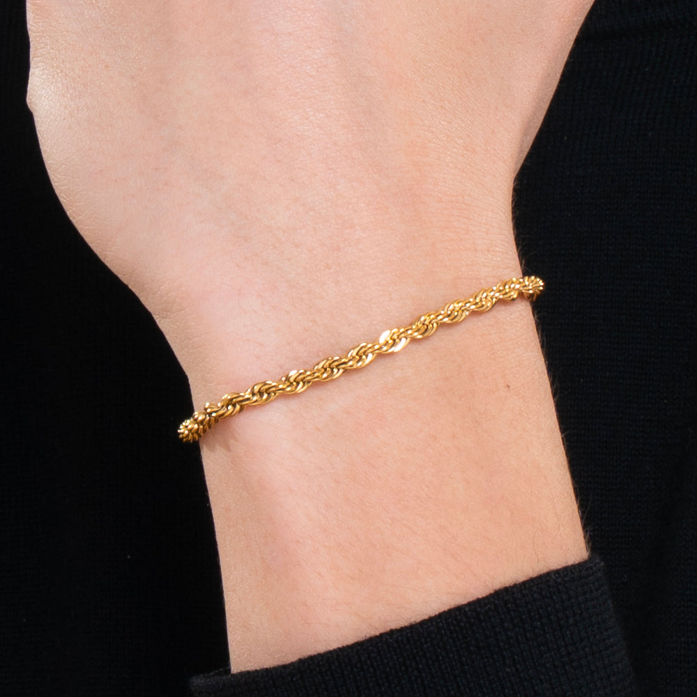 BRAZALETE DE HOMBRE IP ORO ACERO
