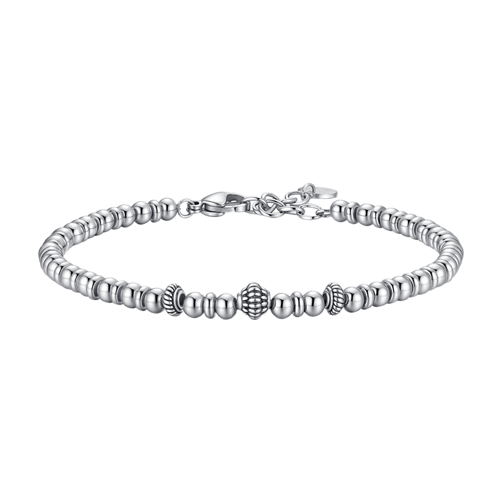 BRACCIALE UOMO IN ACCIAIO CON ELEMENTI IN ACCIAIO CON EFFETTO VINTAGE