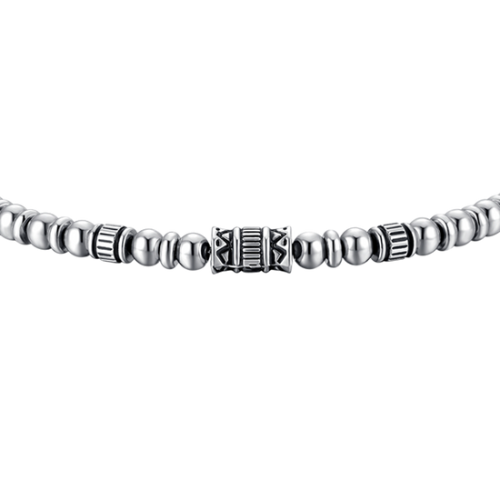 BRACCIALE UOMO IN ACCIAIO CON ELEMENTI IN ACCIAIO CON EFFETTO VINTAGE