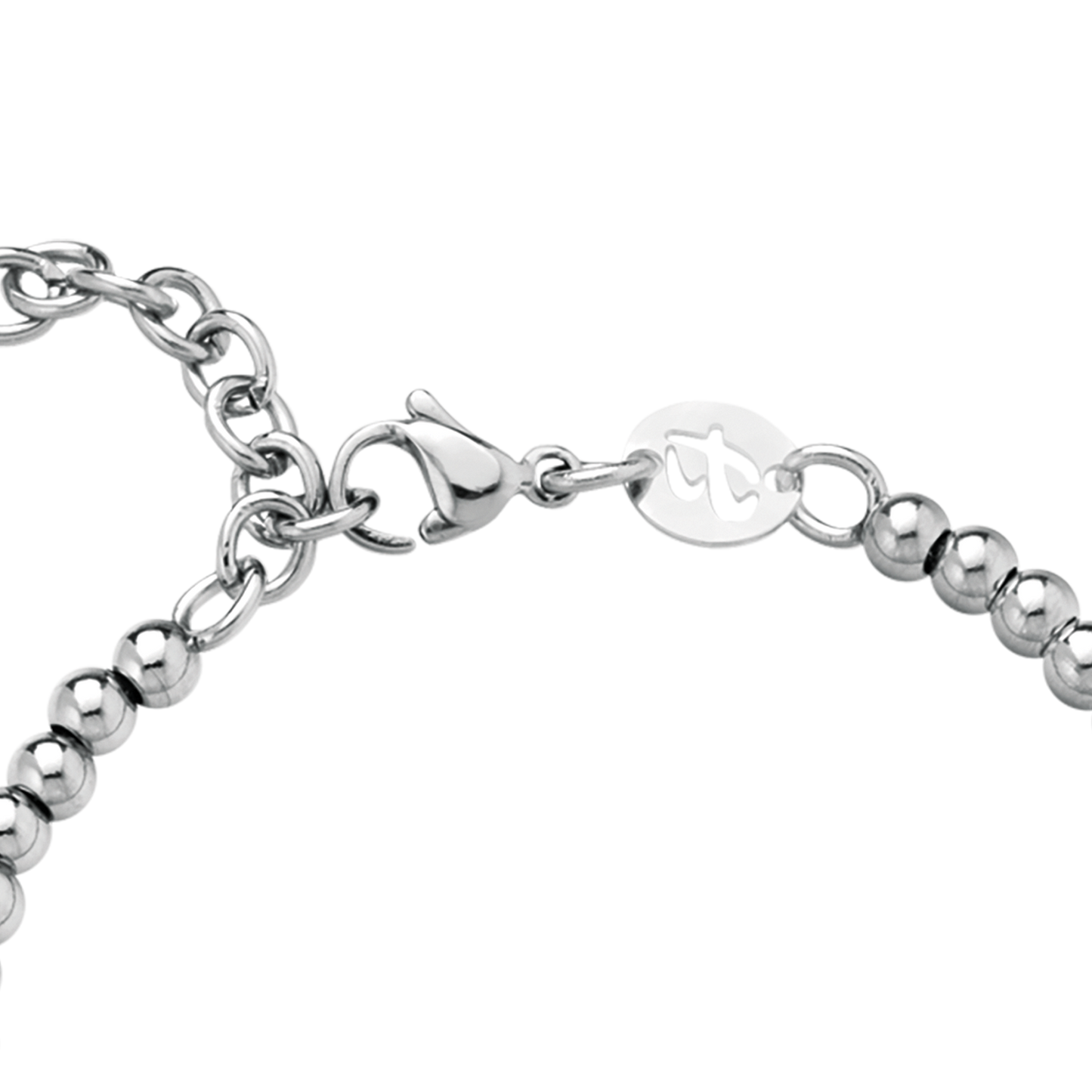 PULSERA DE ACERO GRANALLADO PARA MUJER CON LETRA T