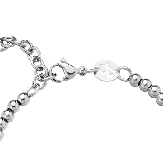 PULSERA DE ACERO GRANALLADO PARA MUJER CON LETRA T
