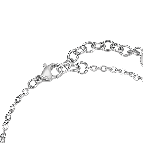 PULSERA DE ACERO ÁRBOL DE LA VIDA PARA MUJER CON COLGANTE IP Y CORAZONES