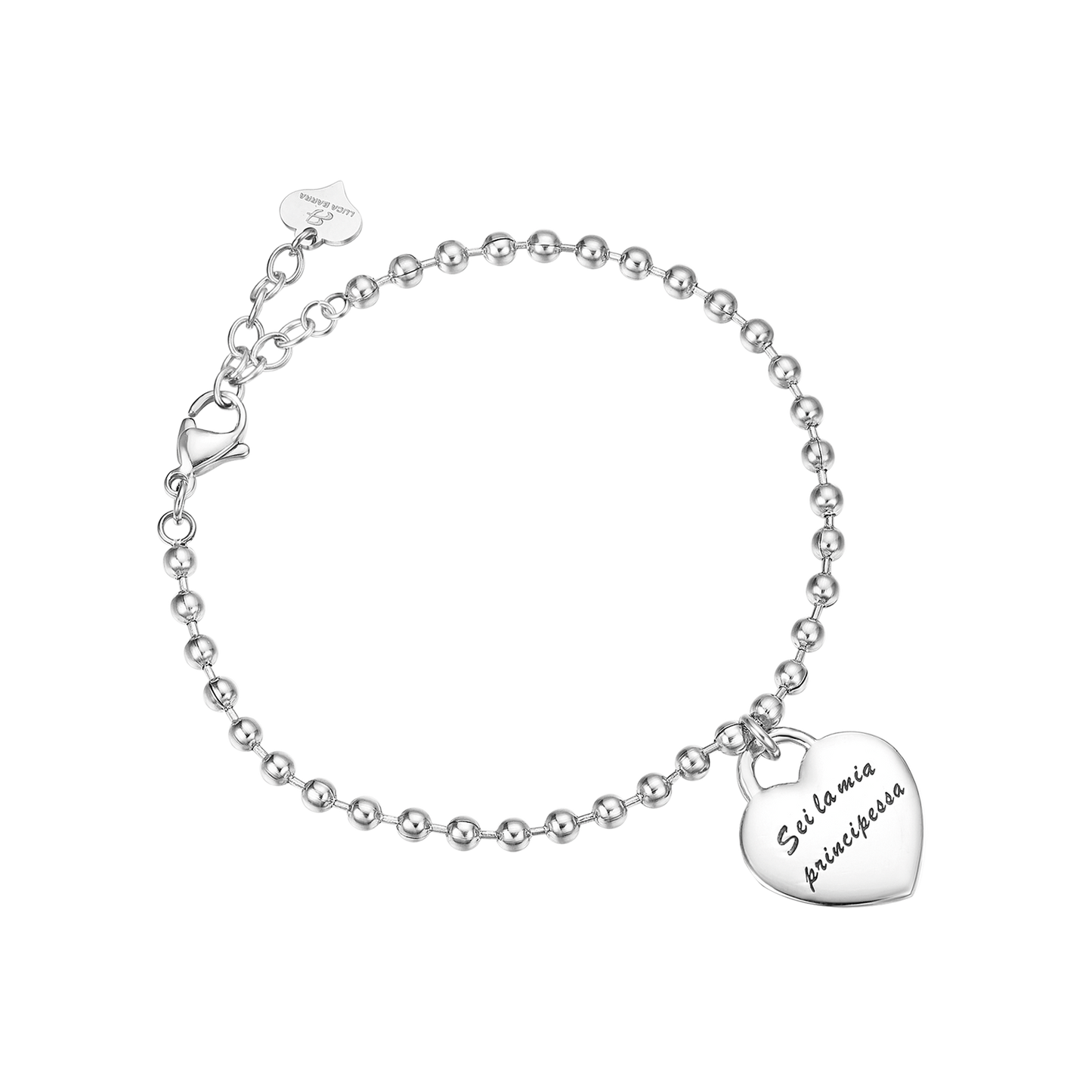 PULSERA DE ACERO CON COLGANTE METÁLICO "ERES MI PRINCESA
