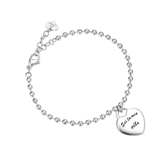 PULSERA DE ACERO CON COLGANTE DE METAL "YOU ARE MY LIFE