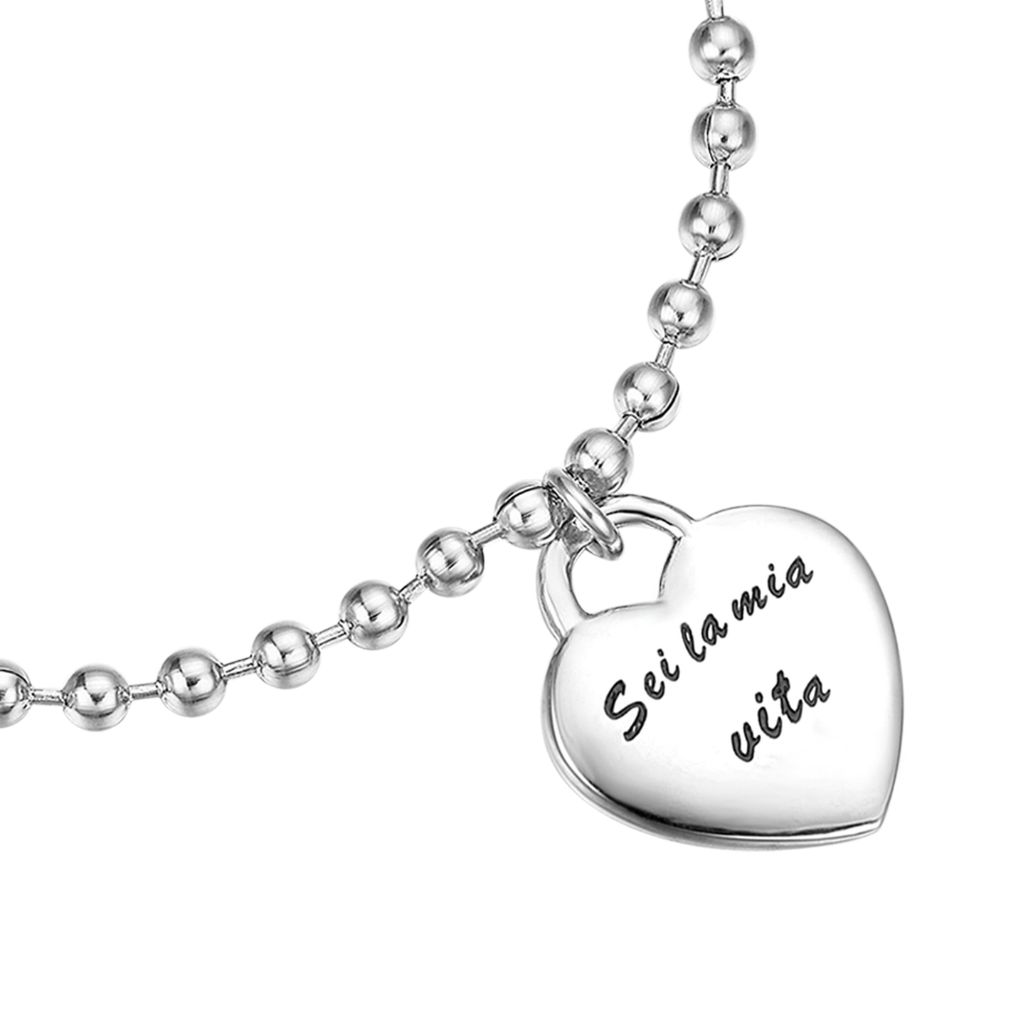 PULSERA DE ACERO CON COLGANTE DE METAL "YOU ARE MY LIFE