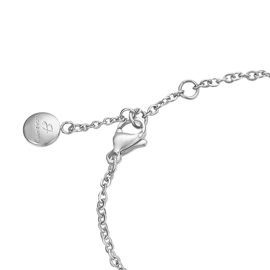 PULSERA DE ACERO PARA MUJER CON MARIQUITA Y CRISTALES BLANCOS