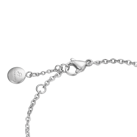 PULSERA DE ACERO PARA MUJER CON TRÉBOL DE CUATRO HOJAS Y CRISTALES