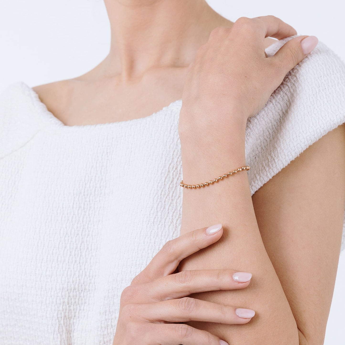 PULSERA DE ACERO GRANALLADO PARA MUJER