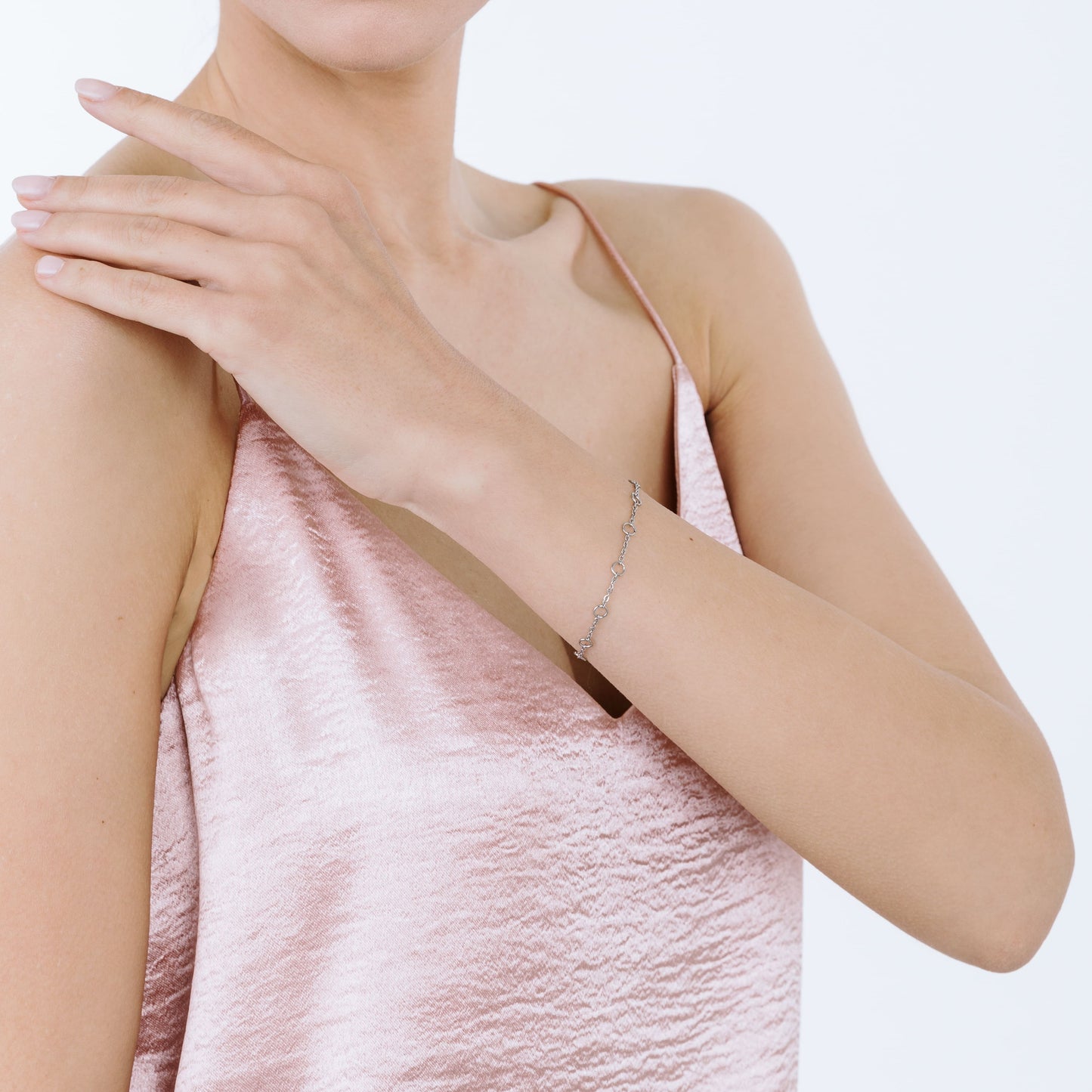 IP BRAZALETE DE ACERO ROSA PARA MUJER