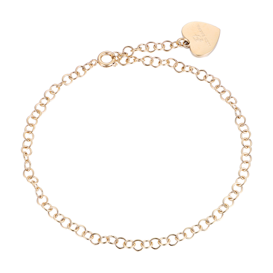PULSERA DE ACERO PARA MUJER CON CIRCULOS DE ORO IP