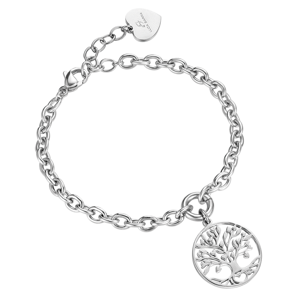 PULSERA DE ACERO PARA MUJER CON COLGANTE DEL ÁRBOL DE LA VIDA Luca Barra