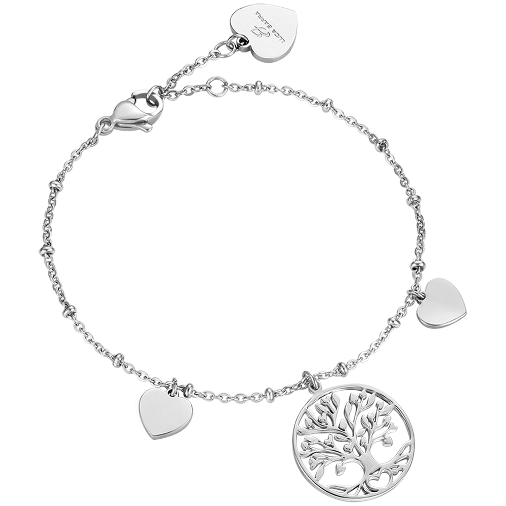 PULSERA DE ACERO PARA MUJER CON ÁRBOL DE LA VIDA Luca Barra