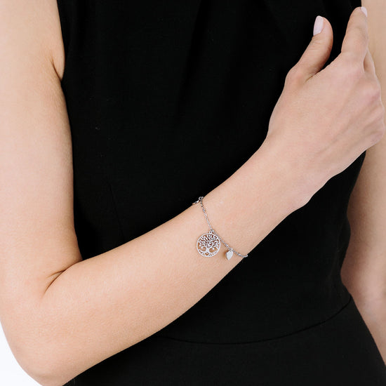 PULSERA DE ACERO PARA MUJER CON EL ÁRBOL DE LA VIDA