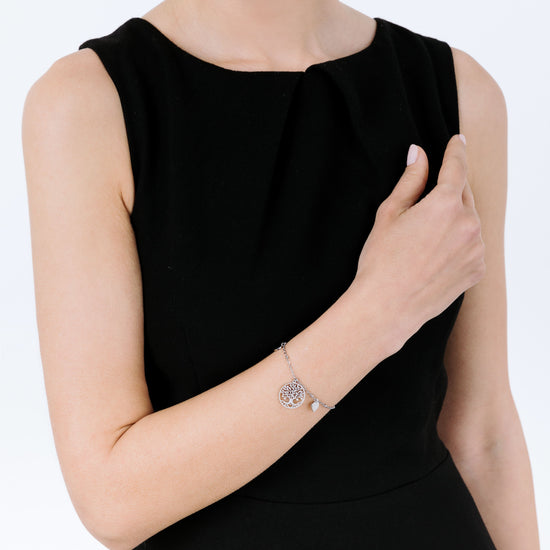 PULSERA DE ACERO PARA MUJER CON EL ÁRBOL DE LA VIDA