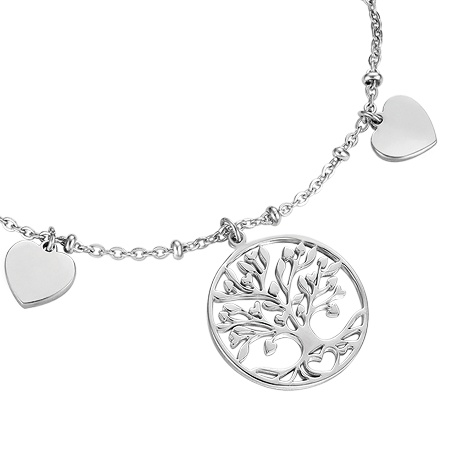 PULSERA DE ACERO PARA MUJER CON EL ÁRBOL DE LA VIDA