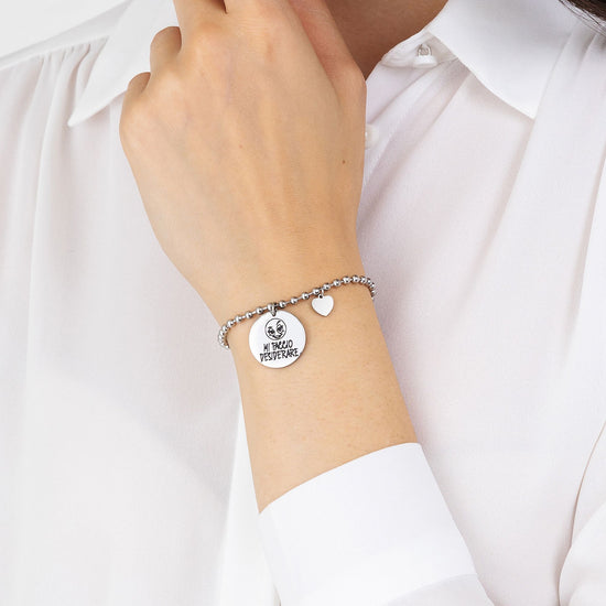 PULSERA DE ACERO PARA MUJER CON LA FRASE I MAKE MYSELF WANTED