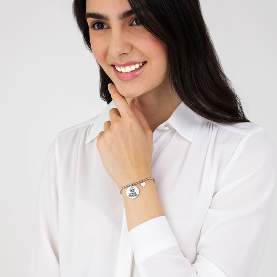 PULSERA DE ACERO PARA MUJER CON LA FRASE I MAKE MYSELF WANTED