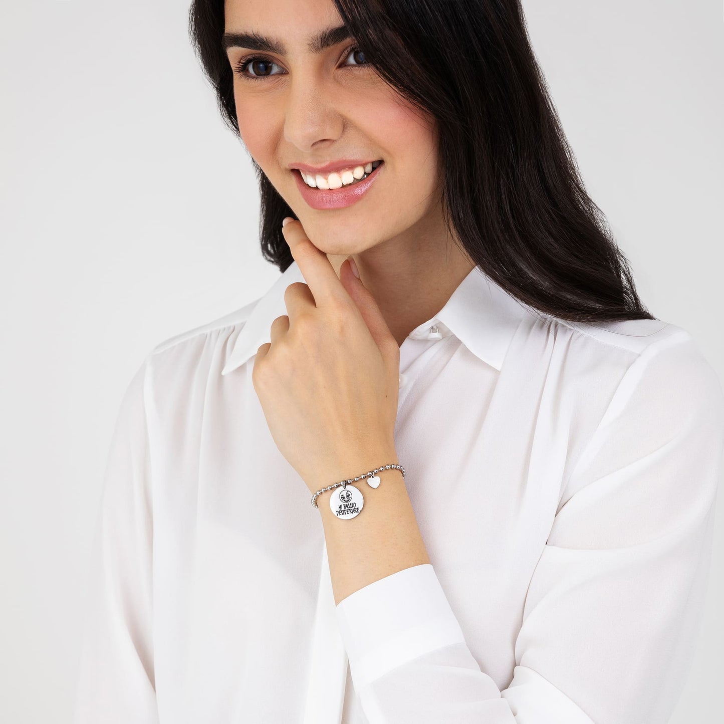 PULSERA DE ACERO PARA MUJER CON LA FRASE I MAKE MYSELF WANTED