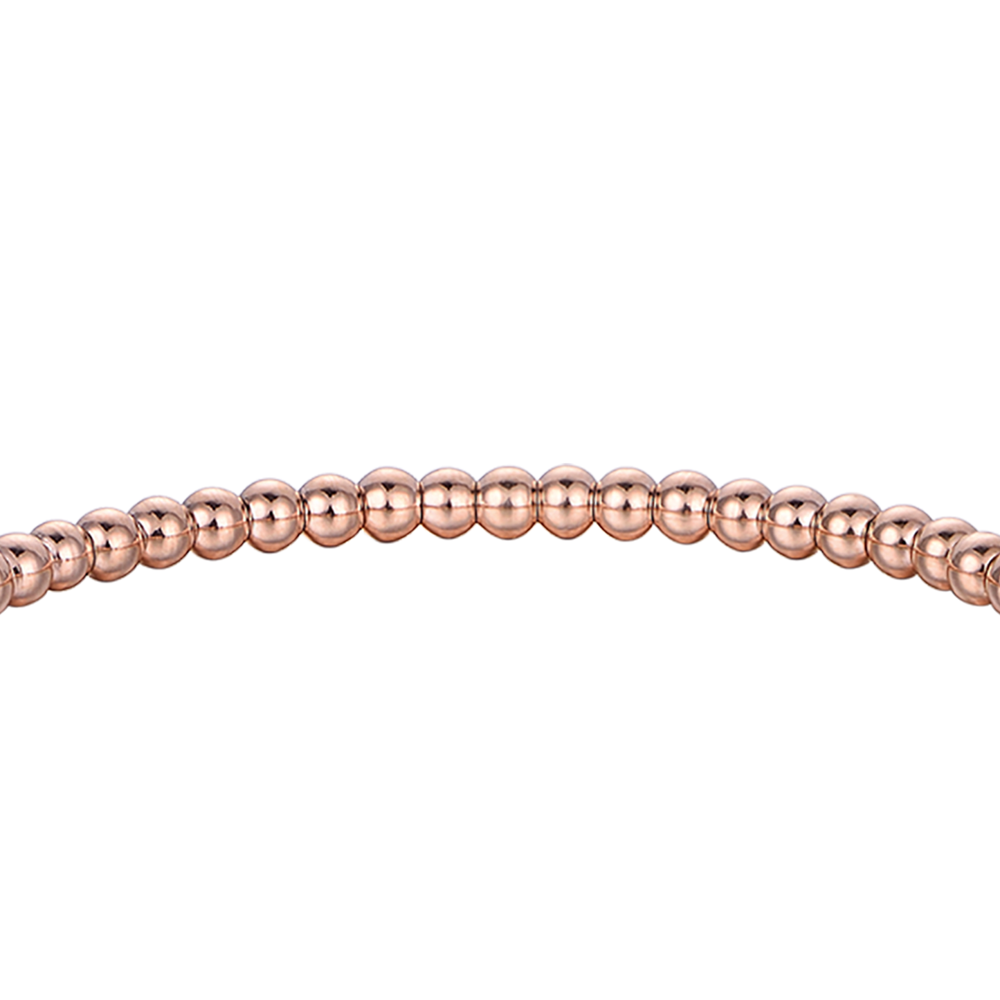 PULSERA IP ROSE DE ACERO CON CRISTALES BLANCOS
