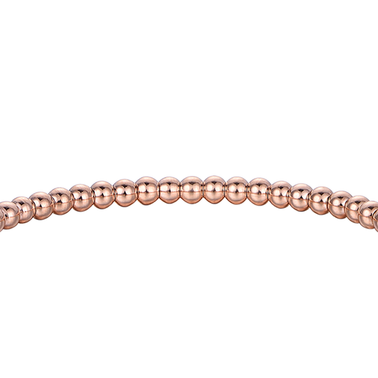 PULSERA IP ROSE DE ACERO CON CRISTALES BLANCOS