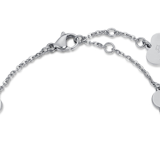 PULSERA DE ACERO CON PIEDRAS DE SOMBRA DORADAS