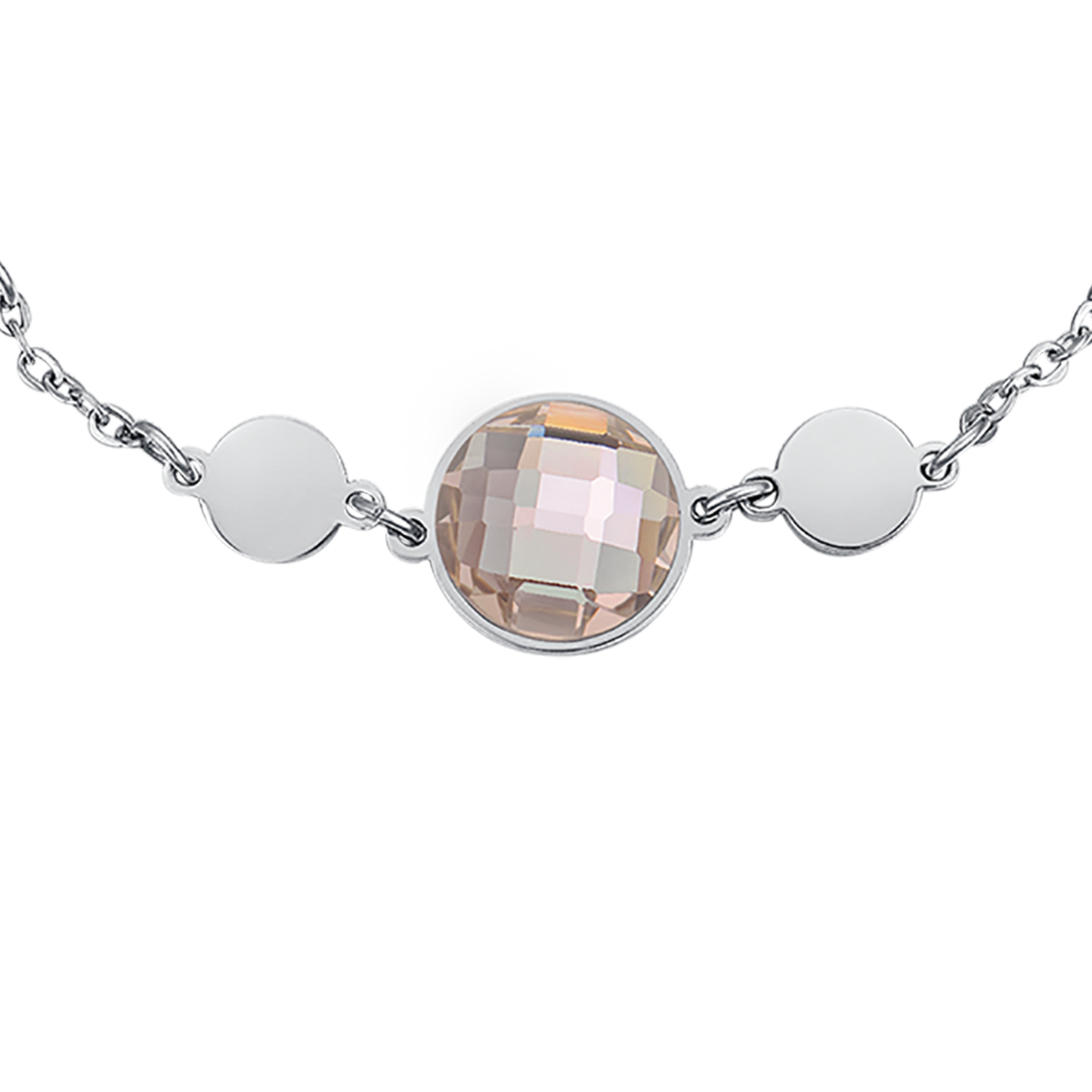 PULSERA DE ACERO CON PIEDRAS DE SOMBRA DORADAS