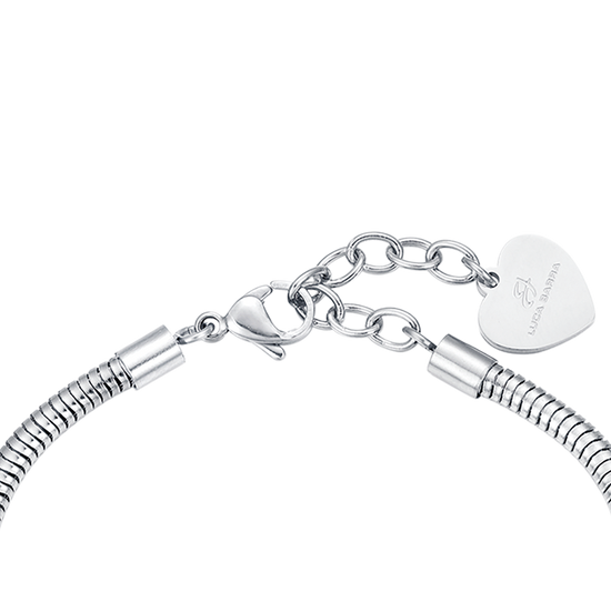 PULSERA DE ACERO PARA MUJER CON MARIPOSA Y CRISTALES BLANCOS