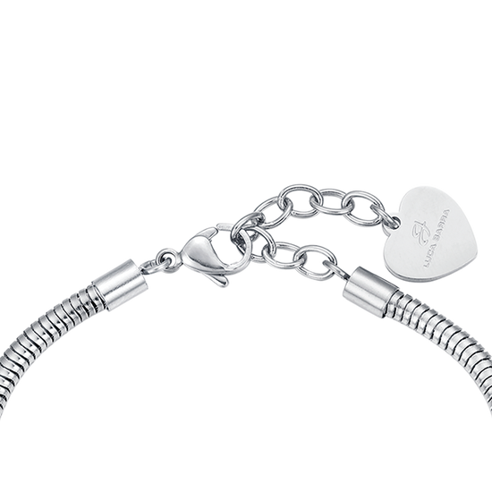 PULSERA DE ACERO ESTRELLA PARA MUJER CON CRISTALES BLANCOS