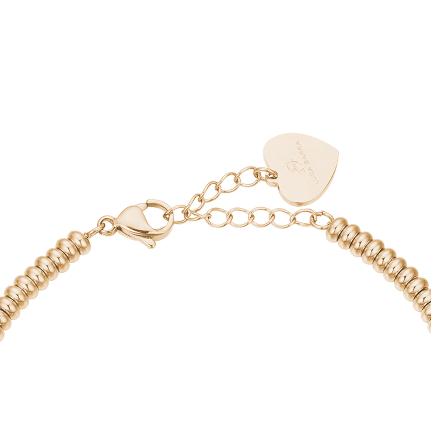 PULSERA DE ACERO DORADO CON MARIPOSA DE CRISTAL BLANCO