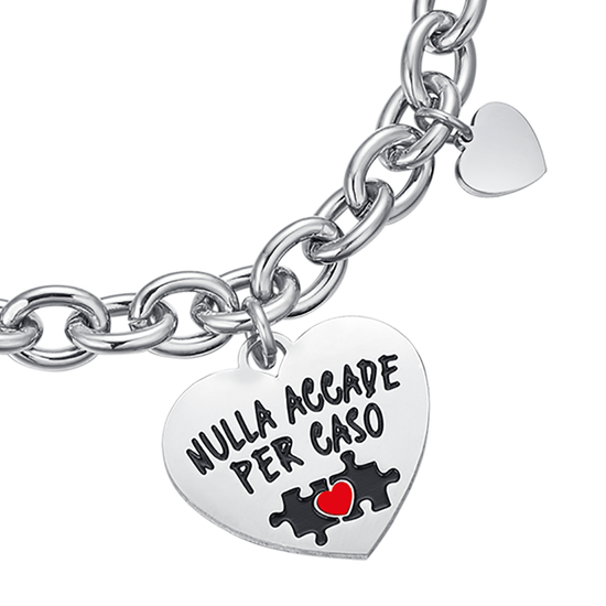 BRAZALETE DE ACERO PARA MUJER NADA SUCEDE POR CASUALIDAD