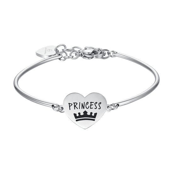 PULSERA DE ACERO PARA MUJER CON GUIÓN DE PRINCESA Luca Barra