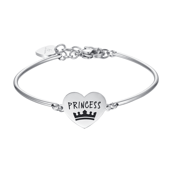 BRAZALETE DE ACERO PARA MUJER CON INSCRIPCIÓN PRINCESA