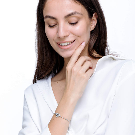 BRAZALETE DE ACERO PARA MUJER CON INSCRIPCIÓN PRINCESA