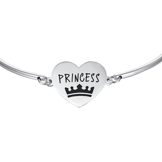 BRAZALETE DE ACERO PARA MUJER CON INSCRIPCIÓN PRINCESA