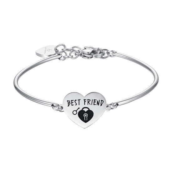 PULSERA DE ACERO PARA MUJER CON INSCRIPCIÓN DE MEJOR AMIGO