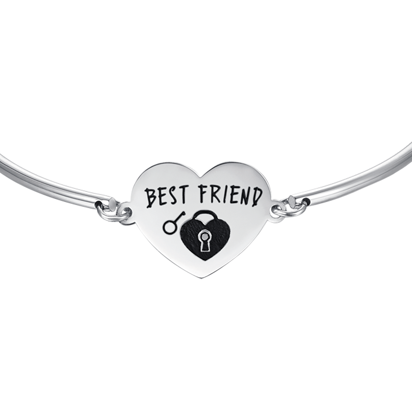 PULSERA DE ACERO PARA MUJER CON INSCRIPCIÓN DE MEJOR AMIGO