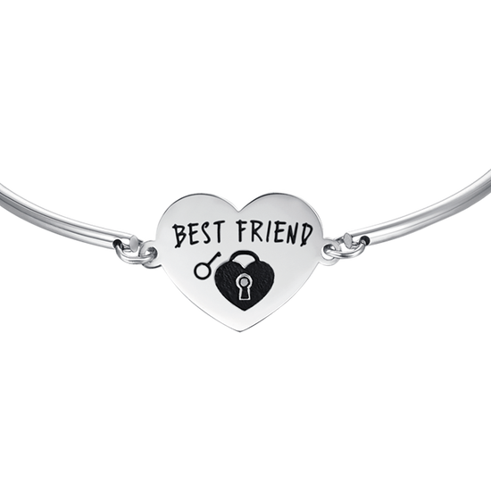 PULSERA DE ACERO PARA MUJER CON INSCRIPCIÓN DE MEJOR AMIGO