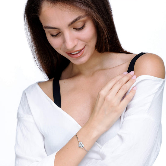 PULSERA DE ACERO PARA MUJER CON INSCRIPCIÓN TVB MUM