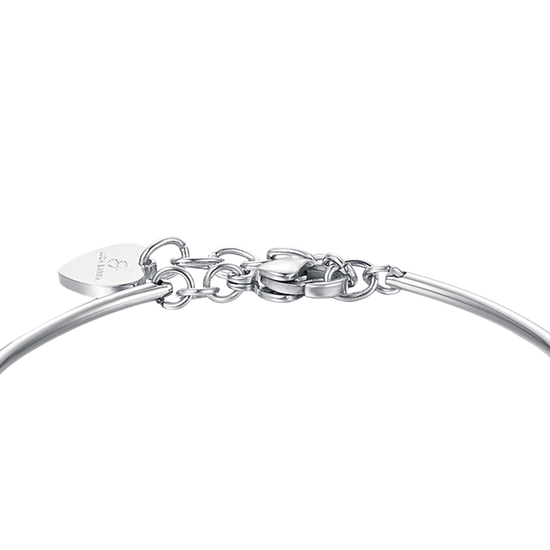PULSERA DE ACERO PARA MUJER CON INSCRIPCIÓN DE LA SUERTE
