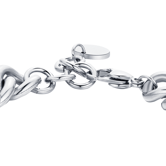 PULSERA DE ESLABONES DE ACERO PARA MUJER