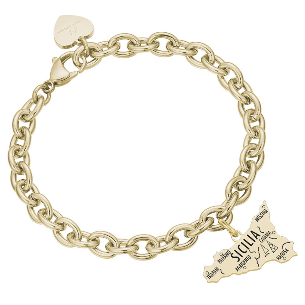 PULSERA DE ACERO GOLDEN SICILY PARA MUJER Luca Barra