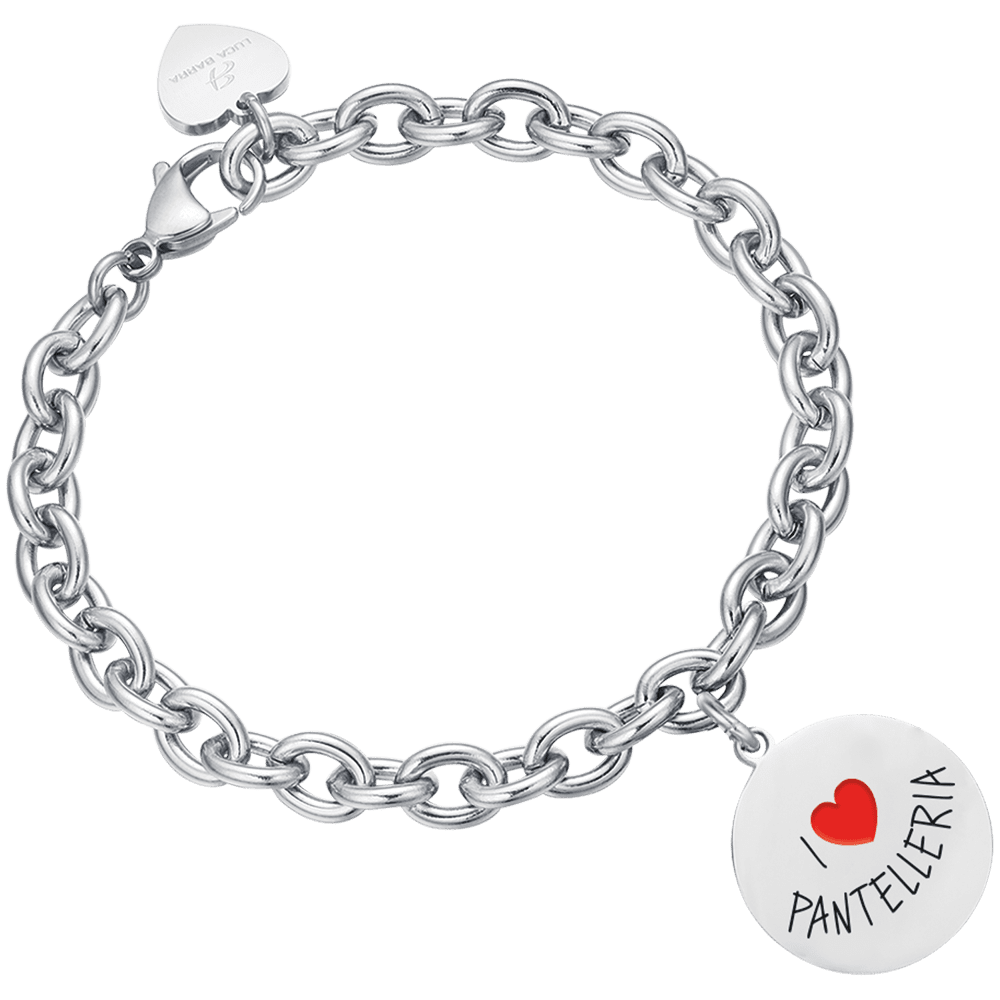 PULSERA DE ACERO I LOVE PANTELLERIA DE MUJER Luca Barra