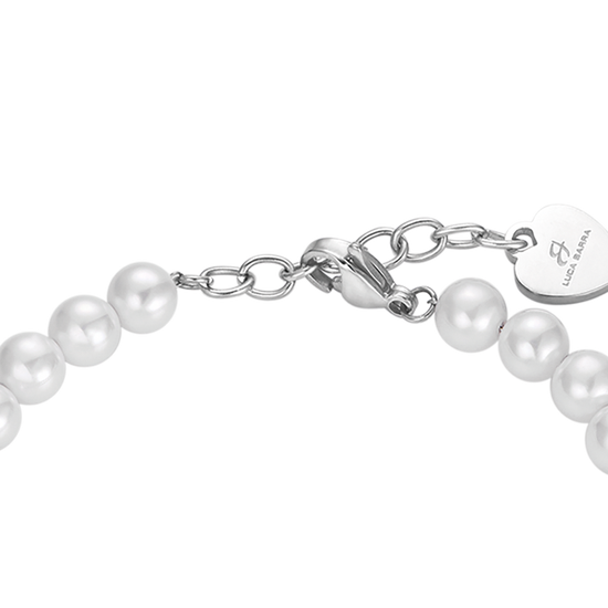 PULSERA DE PERLAS BLANCAS MUJER